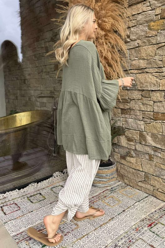 Made in Italy Santos Artist Smock Moss 